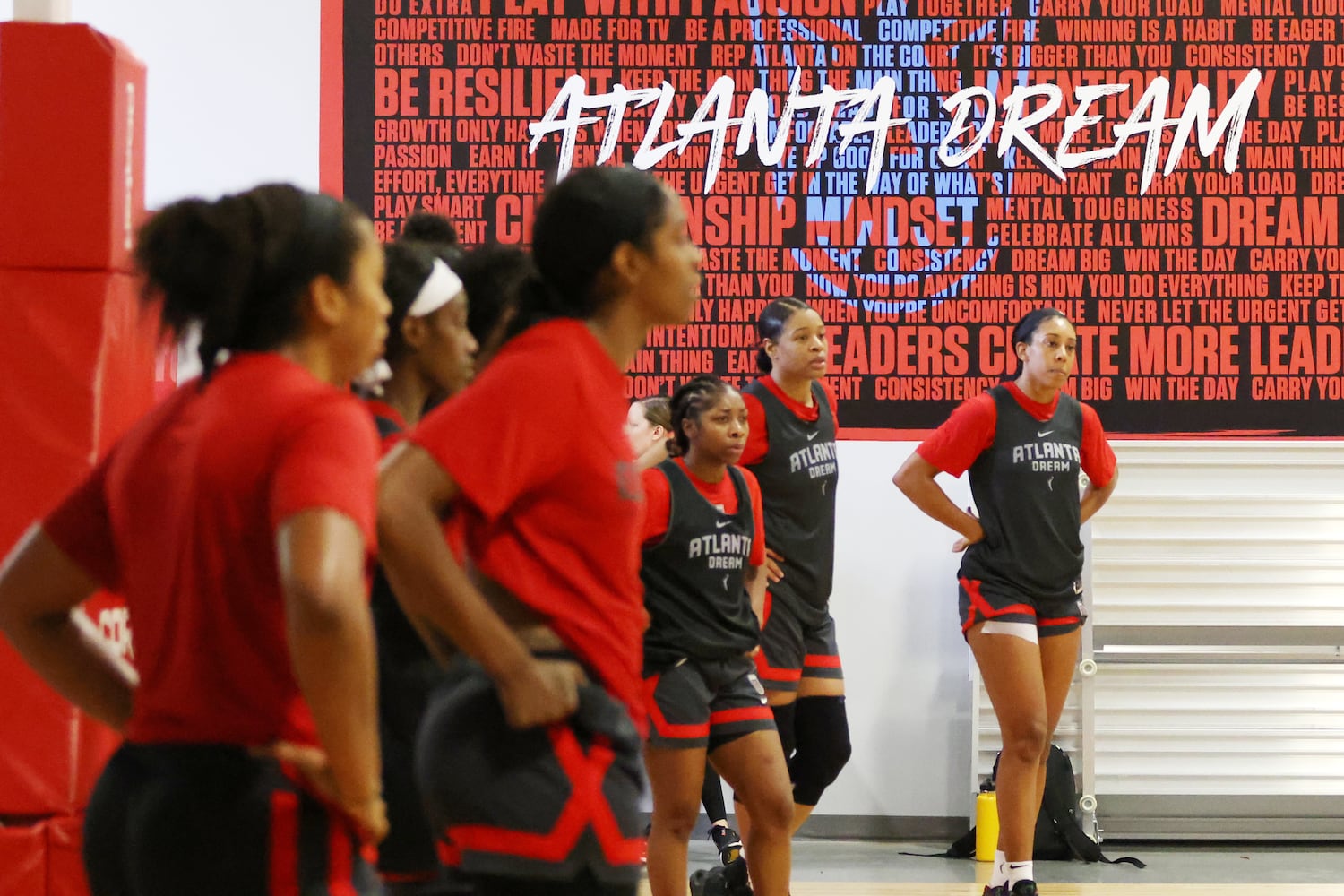 Atlanta Dream players opened training camp on Monday, April 18, 2022. Miguel Martinez/miguel.martinezjimenez@ajc.com