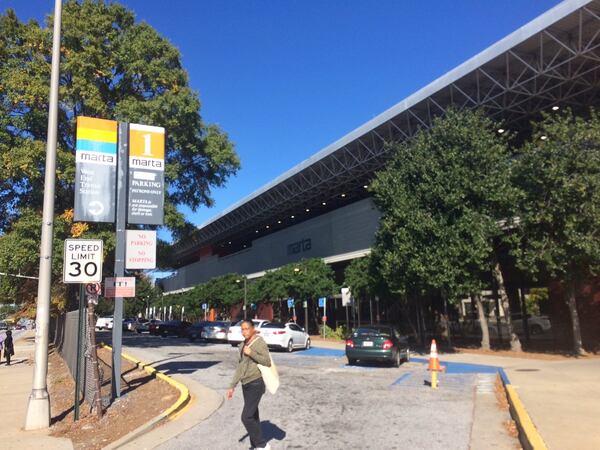 The West End MARTA station, exterior shot. 