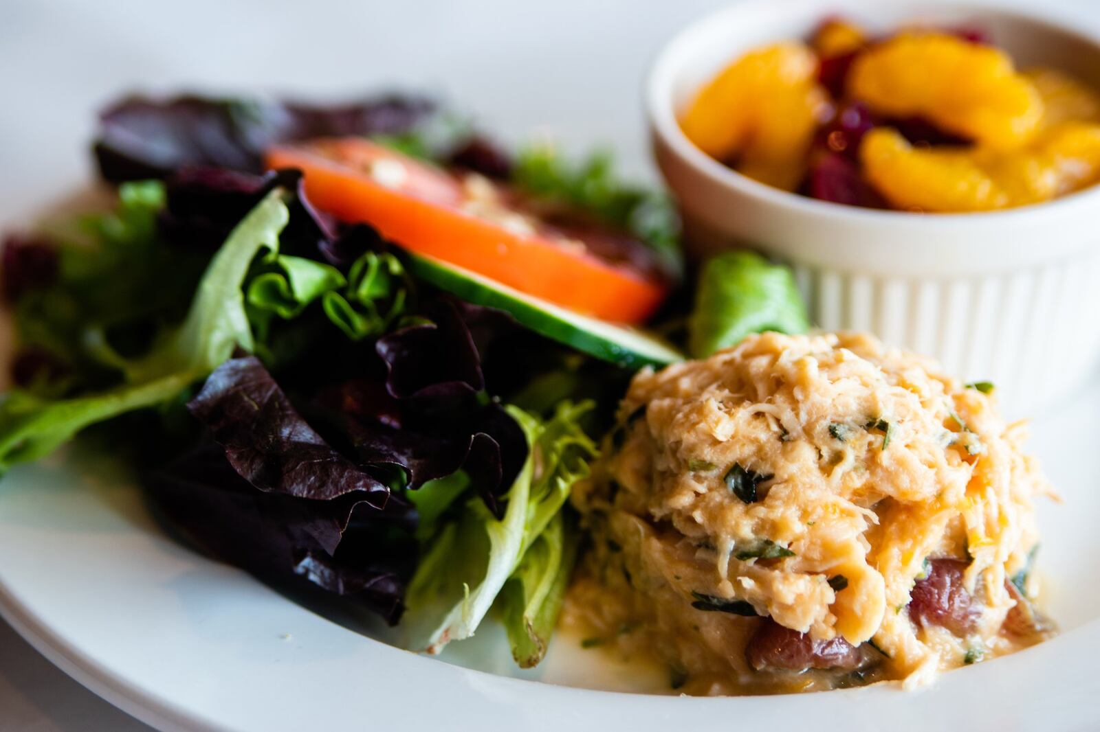 Apricot chicken salad at Cafe Lapin. CONTRIBUTED BY HENRI HOLLIS