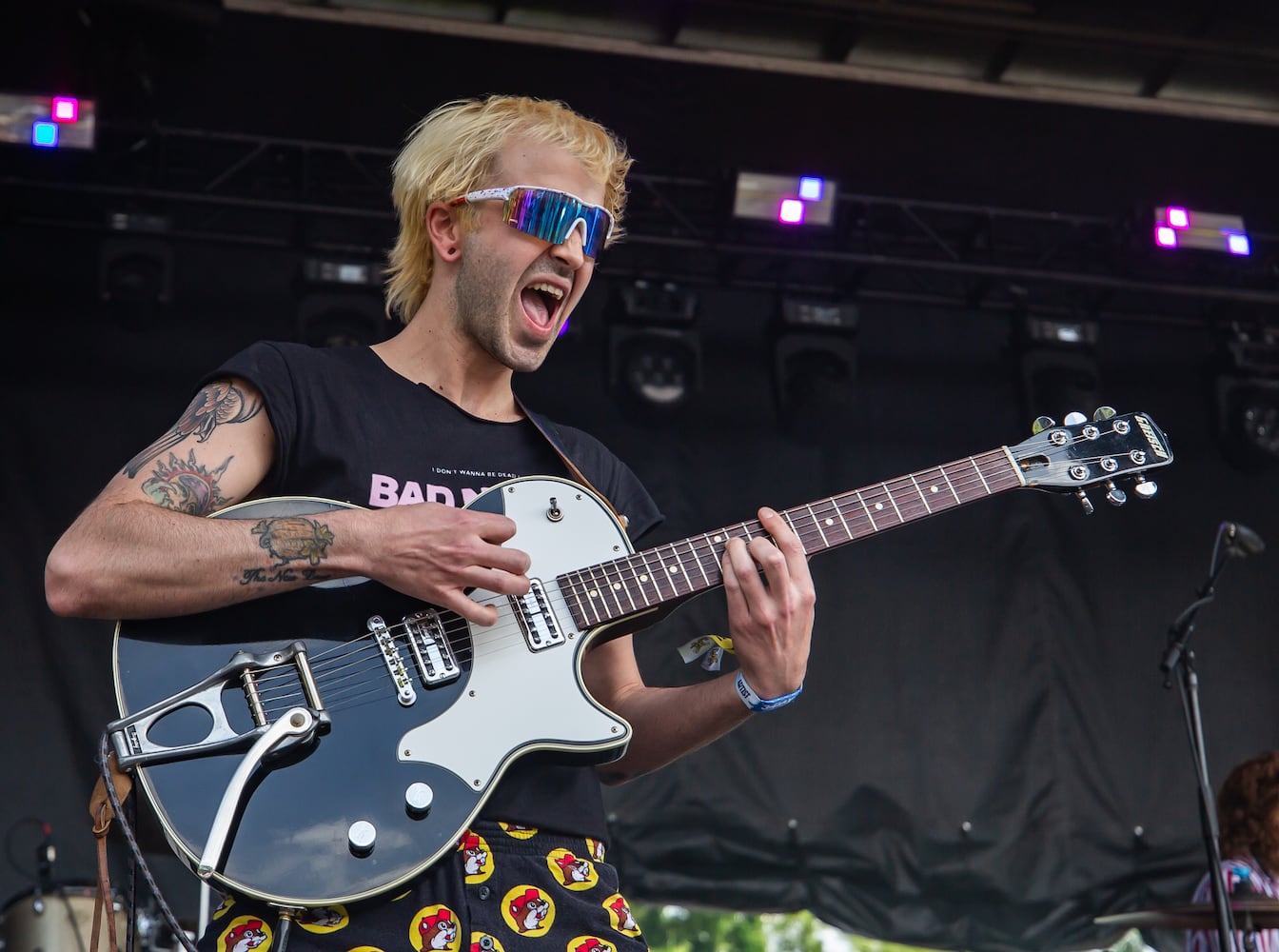 230102 Atlanta, Ga: Wine Lips amped up the day with an energetic punk set to the Criminal Records Stage.Photo taken Friday May 3, 2024 at Central Park, Old 4th Ward. AAJC 050324 shaky day one (RYAN FLEISHER FOR THE ATLANTA JOURNAL-CONSTITUTION)