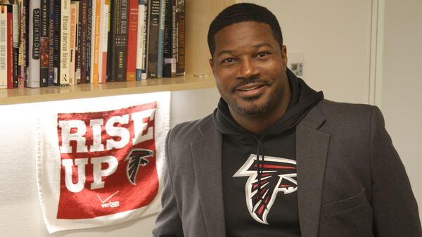 Jonathan Walton in his office at Harvard's School of Divinity in Cambridge, Mass. (Ernie Suggs / esuggs@ajc.com)