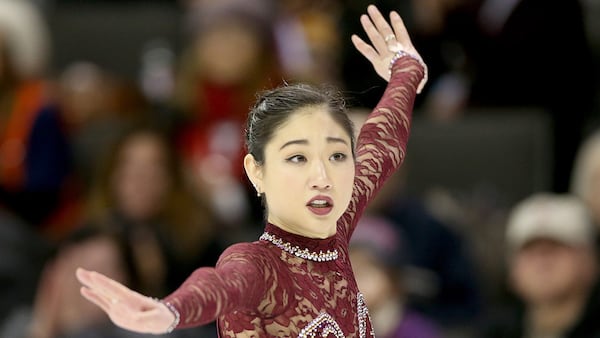 SAN JOSE, CA - JANUARY 03:  Mirai Nagasu competes in the Ladies Short Program during the 2018 Prudential U.S. Figure Skating Championships at the SAP Center on January 3, 2018 in San Jose, California.  (Photo by Matthew Stockman/Getty Images)