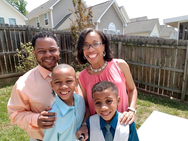 William Wilkinson, wife Veronica, and their children, 10-year-old William (left) and 9-year-old Noah. CONTRIBUTED 