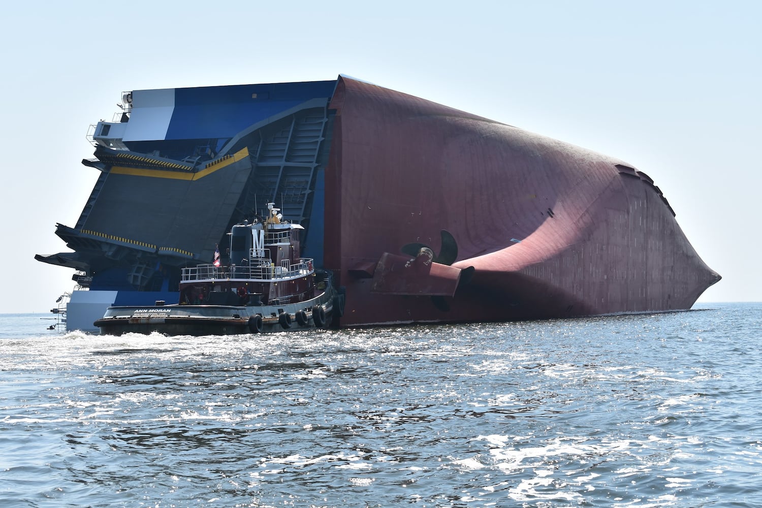 Ship capsizes off Georgia coast