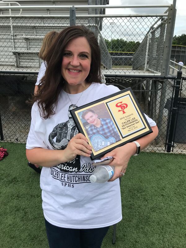  South Paulding High School teacher Lindsey Davis helped organize the Caleb Lee Hutchinson pep rally. CREDIT: Rodney Ho/rho@ajc.com