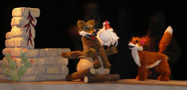 The show handles the disappearance of the chickens in a kid-friendly way. Photo: Courtesy of Thistle Theatre Company