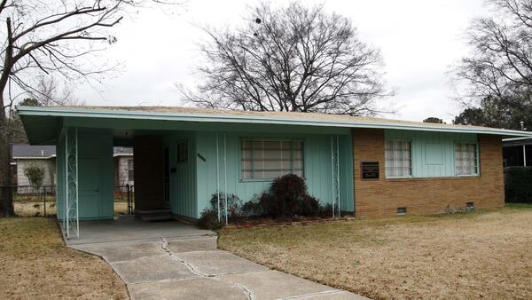 FILE - This Jan. 29, 2008 file photo, shows the house of slain civil rights leader Medgar Evers in Jackson, Miss. U.S. Interior Secretary Ryan Zinke recommended Sept. 20, 2017 that President Donald Trump create three new monuments, of which the Evers home is one, in Mississippi. The others are in Montana and Kentucky. (AP Photo/Rogelio V. Solis, File)