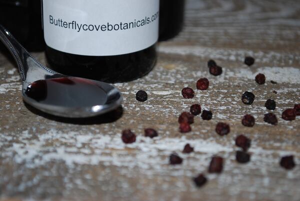 Elderberry-concord grape syrup from Butterfly Cove Botanicals. Courtesy of Renea Winchester