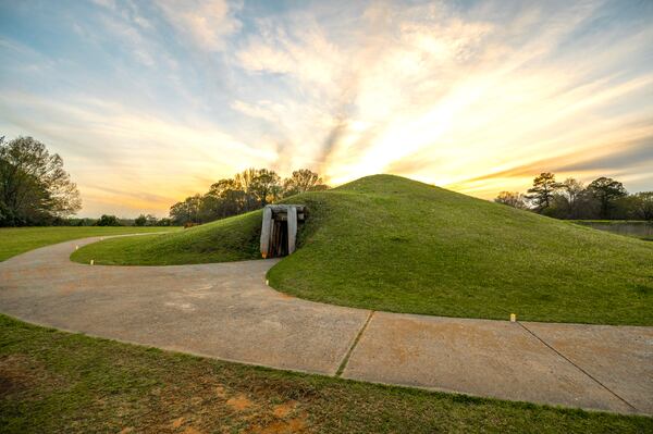 The ceremonial mounds mark the ancestral homeland of the Muscogee (Creek) Nation at Ocmulgee Mounds National Historical Park.

Photo Credit: Visit Macon