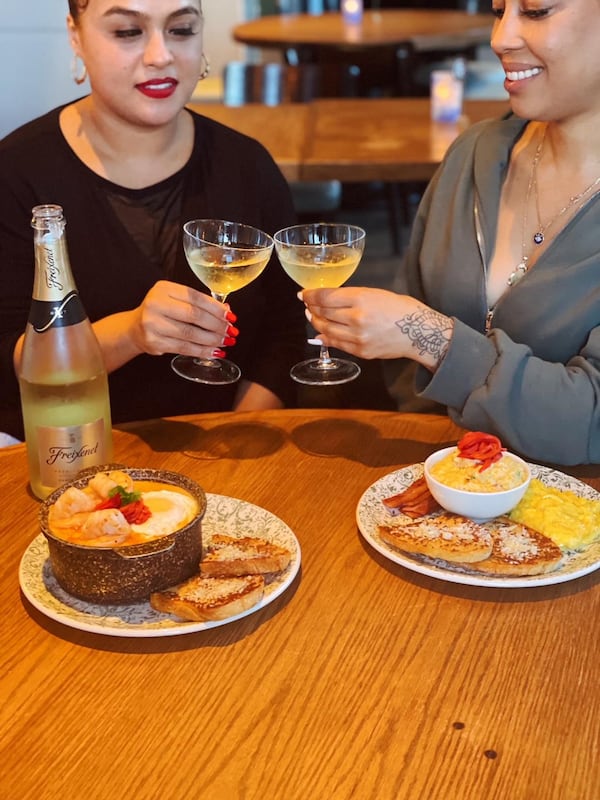 Midtown’s Botica is offering women a free glass of champagne in honor of Galentine’s Day and friendship. 
Courtesy of Botica.