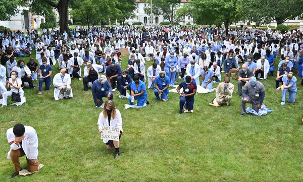 The demonstration was held Friday at Emory University in Decatur.