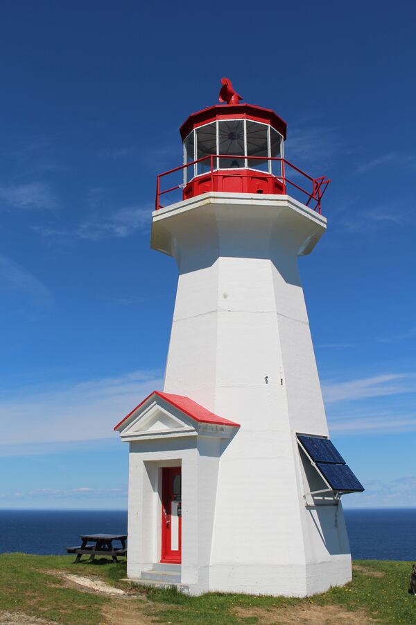 The Cape-Gaspe lighthouse, on a cliff overlooking the Gulf of St. Lawrence, is the easternmost of the Gaspe beacons. (Alan Solomon/Chicago Tribune/TNS)