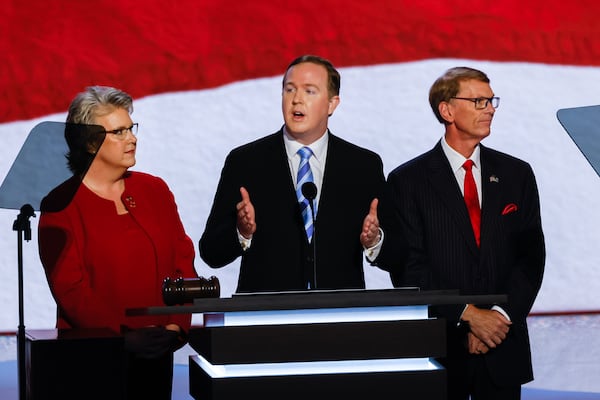 Brian Jack (center), a Congressional 3rd District candidate, is a guest today on the "Politically Georgia" show.