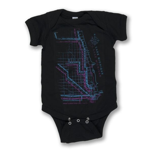 Take your infant to the Windy City without leaving home with a Transit Tees metro onesie. Contributed by Transit Tees