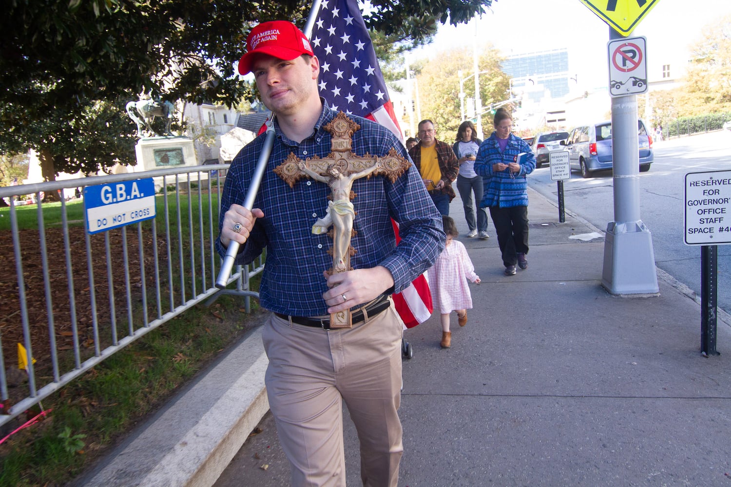 Demonstrate against the election being stolen from President Trump