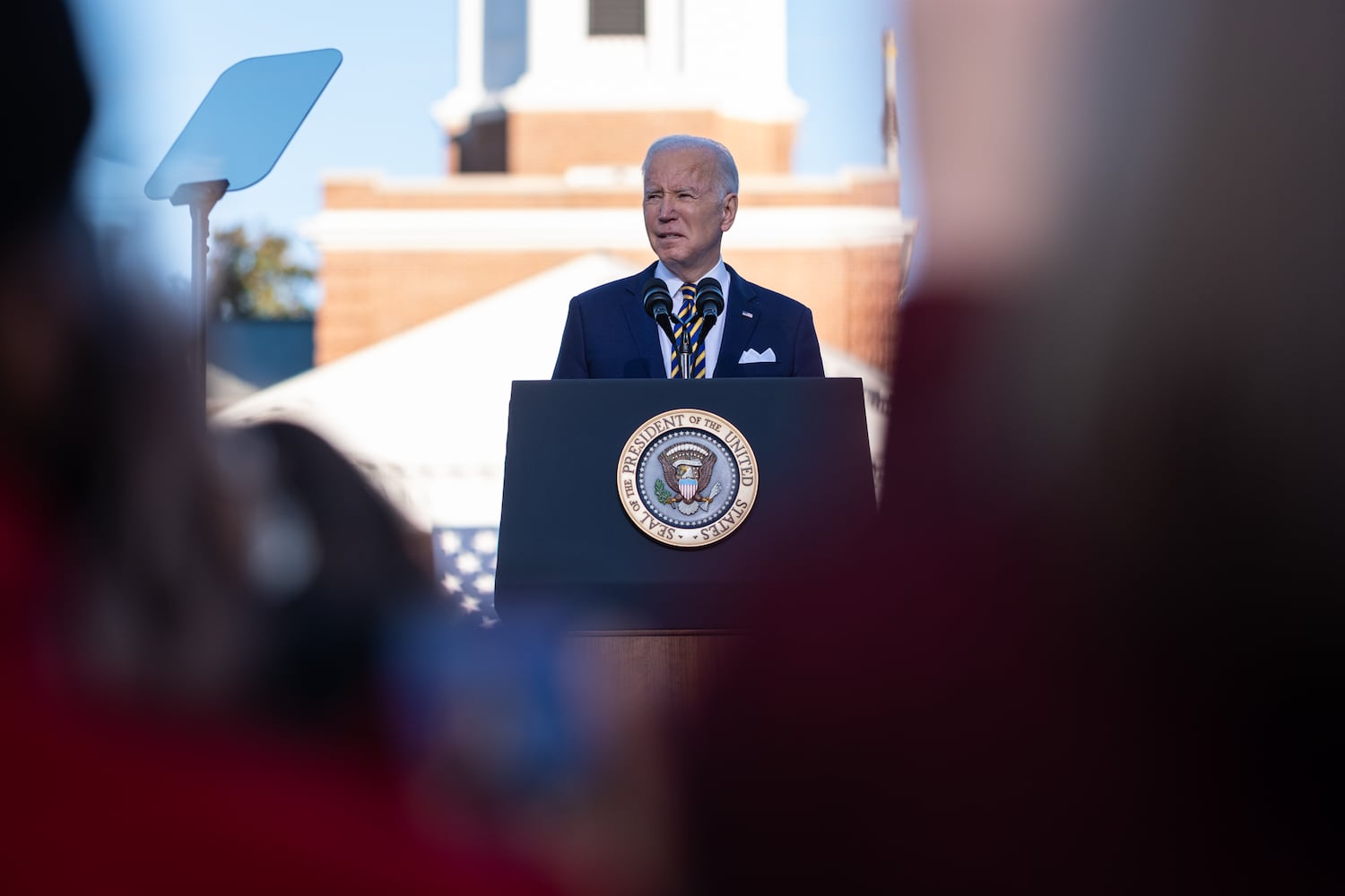 220111-Atlanta-President Joe Biden speaks about voting rights during at Clark Atlanta University on Tuesday, Jan. 11, 2022.  Ben Gray for the Atlanta Journal-Constitution