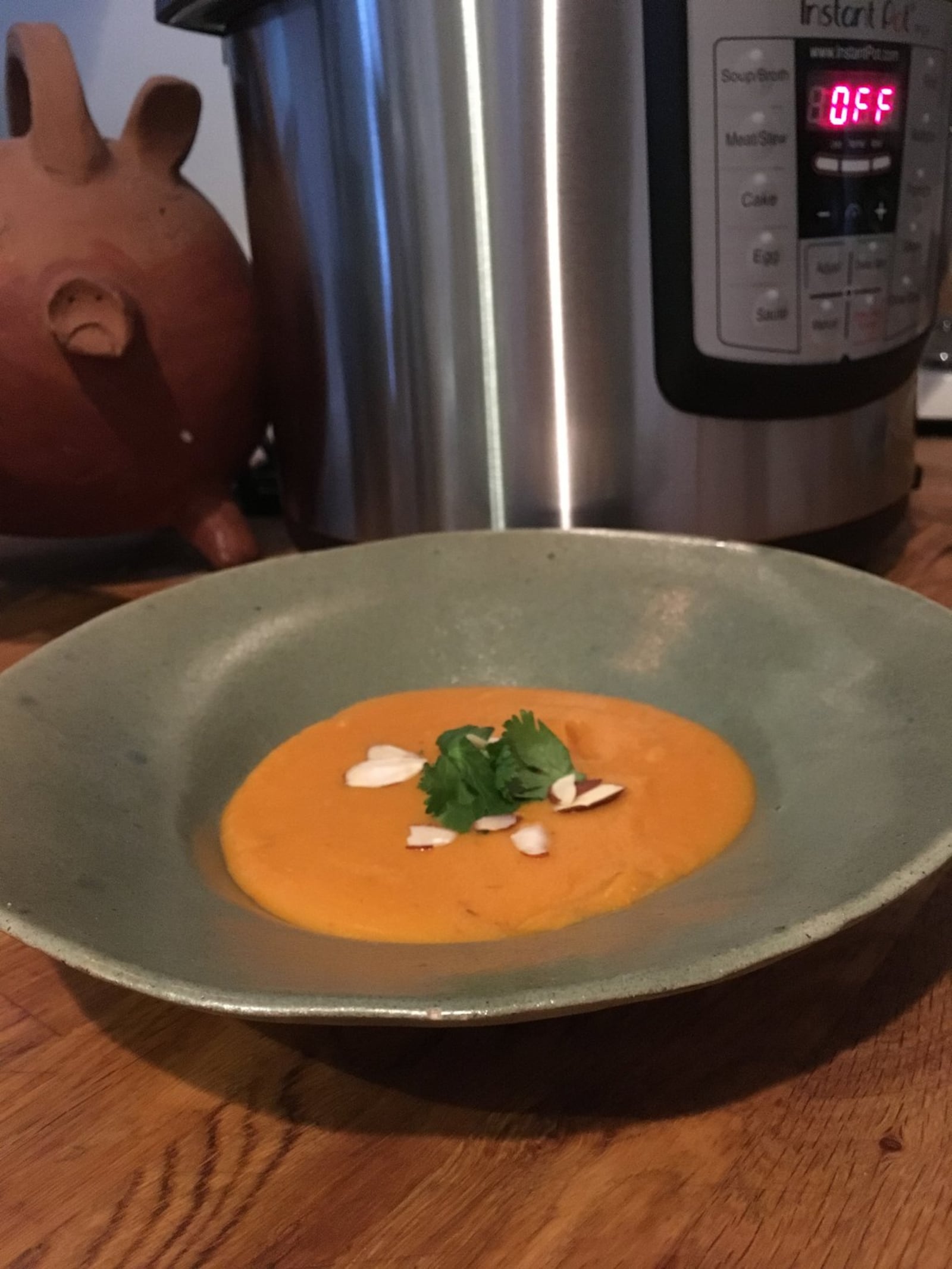 Instant Pot Sweet Potato, Carrot and Red Lentil Soup. PHOTO CREDIT: Bob Townsend