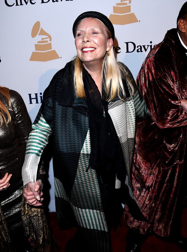 BEVERLY HILLS, CA - FEBRUARY 07: Singer-songwriter Joni Mitchell attends the Pre-GRAMMY Gala and Salute To Industry Icons honoring Martin Bandier on February 7, 2015 in Los Angeles, California. (Photo by Jason Merritt/Getty Images) Joni Mitchell is not a huge fan of technology. Photo: Getty Images.