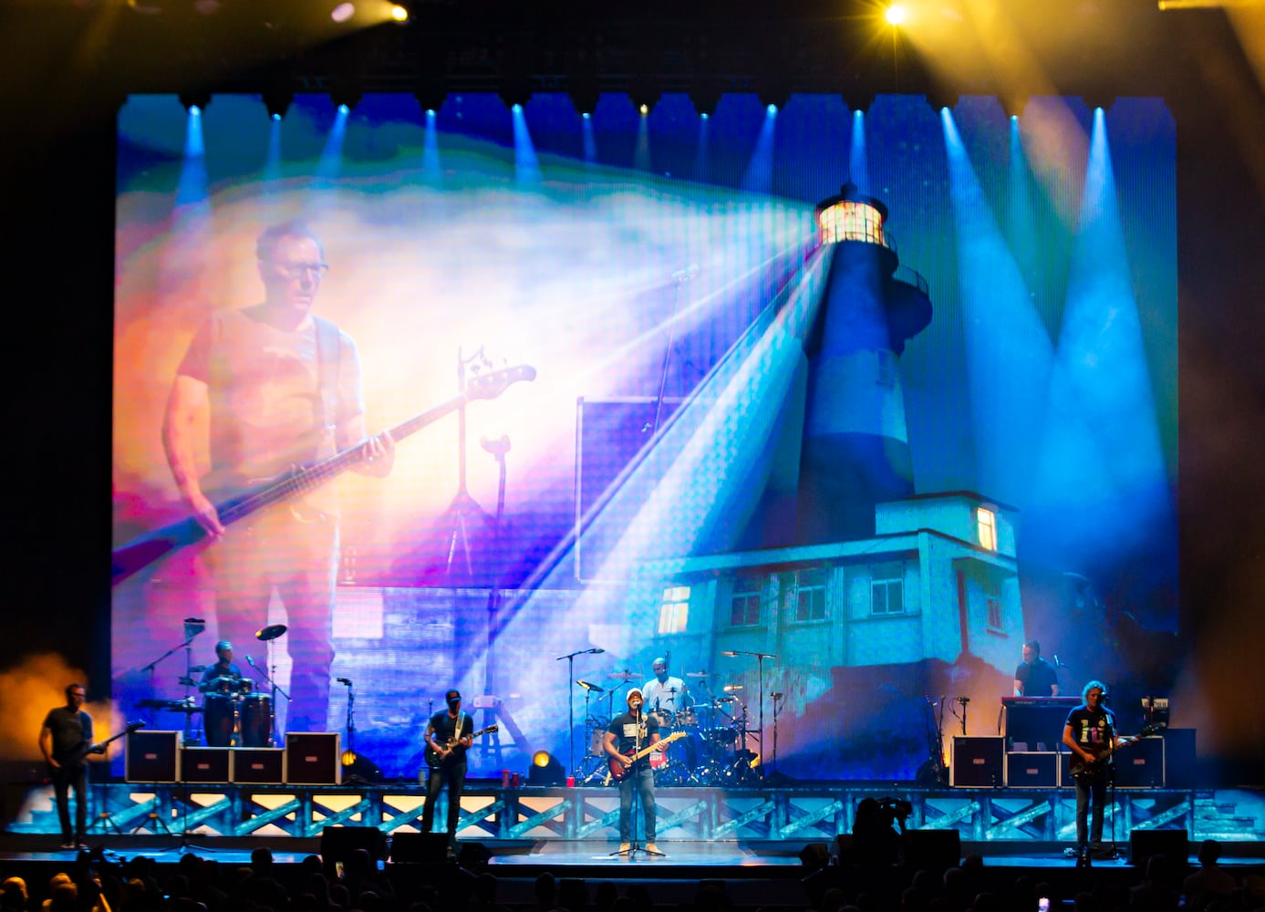 Hootie and the Blowfish rocked out for a packed crowd at Ameris Bank Amphitheatre on the Summer Camp with Trucks tour Friday September 20, 2024, in Alpharetta. (Photo: Ryan Fleisher for The Atlanta Journal-Constitution) 