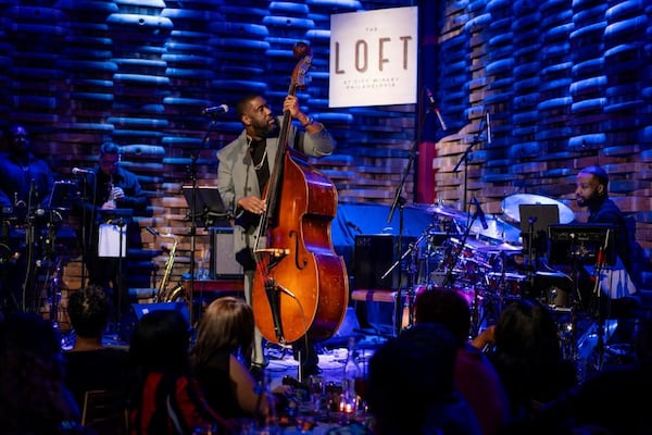 Adam Blackstone plays double bass at City Winery in Philadelphia. Courtesy of Byron Purnell