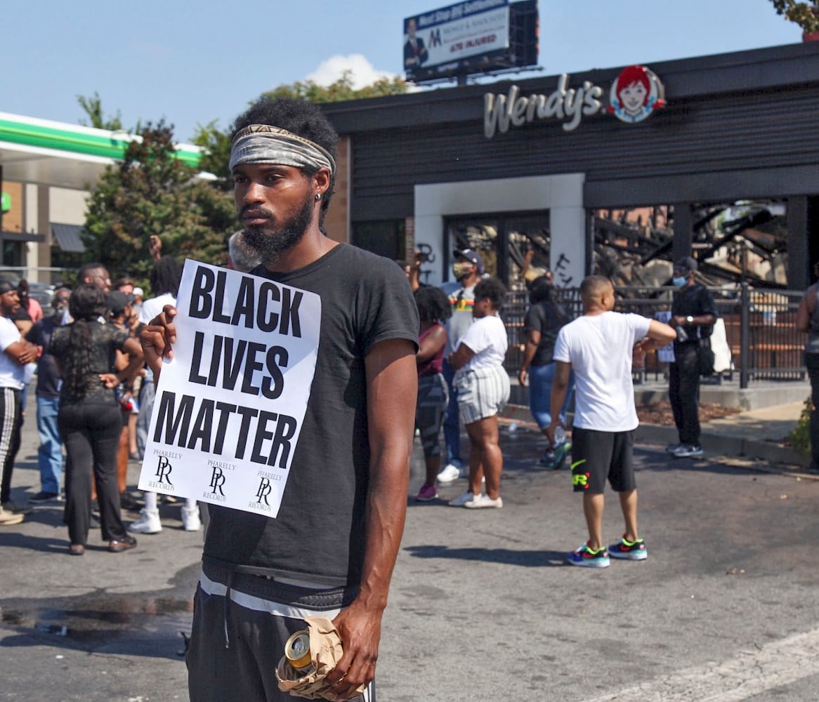 PHOTOS: Aftermath of Atlanta protest, fire at Wendy’s police shooting site