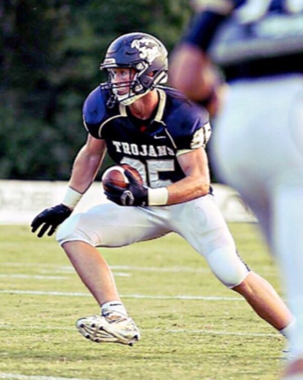 Harrison Bryant, who played at 6-foot-5, 230 pounds as a high school senior, was a two-time all-state player at John Milledge Academy in Milledgeville. He was a tackle as a junior, a tight end as a senior.  After a college All-America season at Florida Atlantic, Bryant is poised to go in the NFL Draft this week.