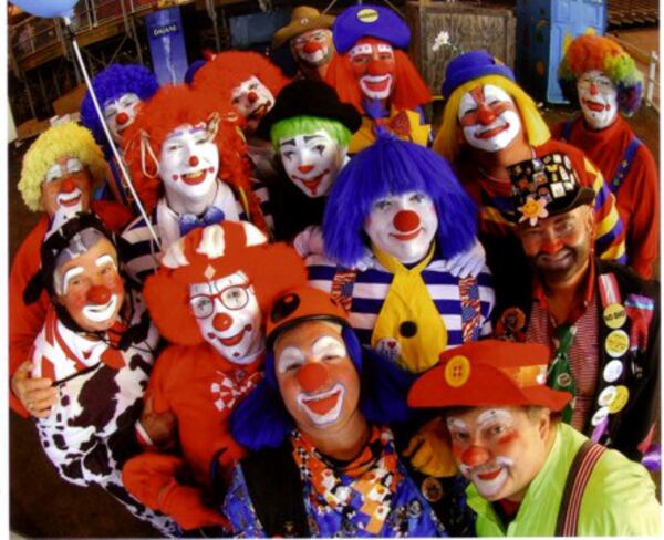 This file photo shows some of the clowns from the:Yaarab Shrine Circus and Carnival. Memorial Day is the final day for this year’s version of the circus, which also features animals, high-wire acrobats, trapeze performers, motorcycle stunts and more. Veterans get free admission all day.