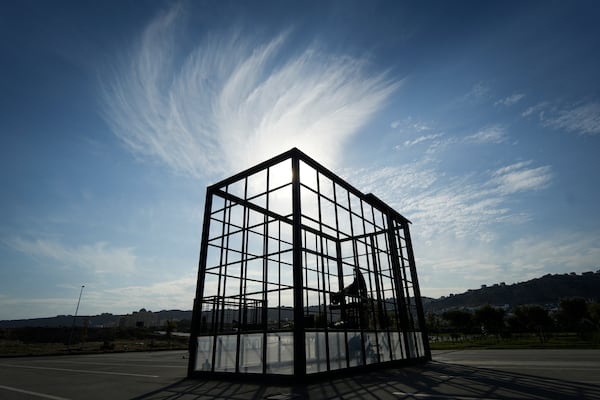 A pumpjack operates in Baku, Azerbaijan, Monday, Sept. 16, 2024. (AP Photo/Sergei Grits)