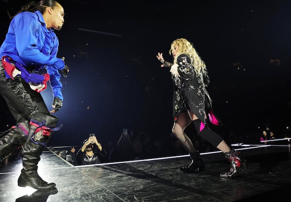 Madonna performs during "The Celebration Tour" at Barclays Center on December 14, 2023 in New York City. (Photo by Kevin Mazur/WireImage for Live Nation)