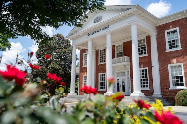 The Galloway School's historic Gresham building is shown in June of 2024. In August, the school tore down the building amid efforts to build a replacement and appease neighbors critical of the school's plans. (Ben Hendren for the Atlanta Journal-Constitution)