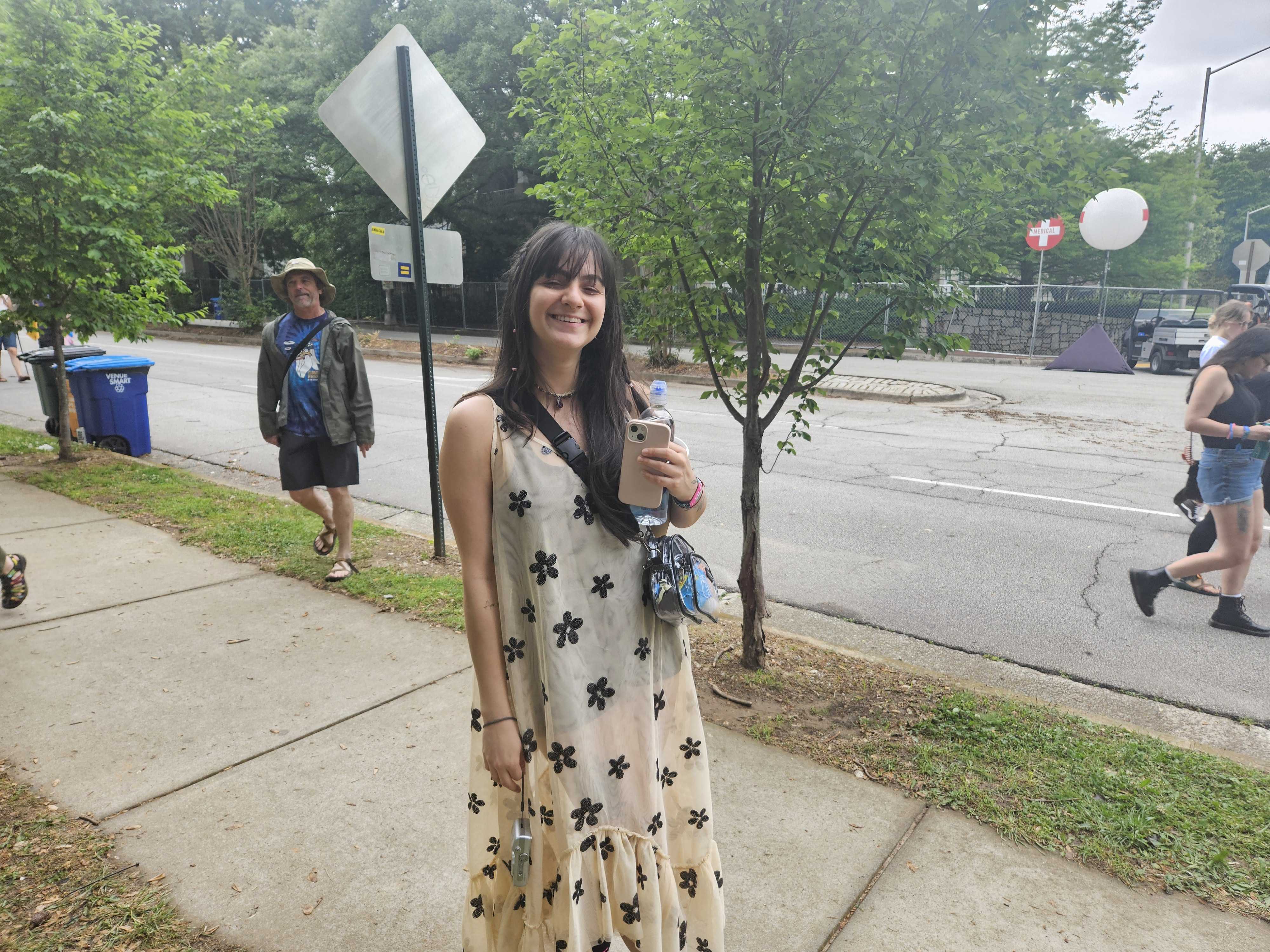 Anna Berendin traveled all the way from Brazil and came to see Palace after catching the band in Washington, D.C. Shaky Knees is her first music festival. (DeAsia Paige/The Atlanta Journal-Constitution)