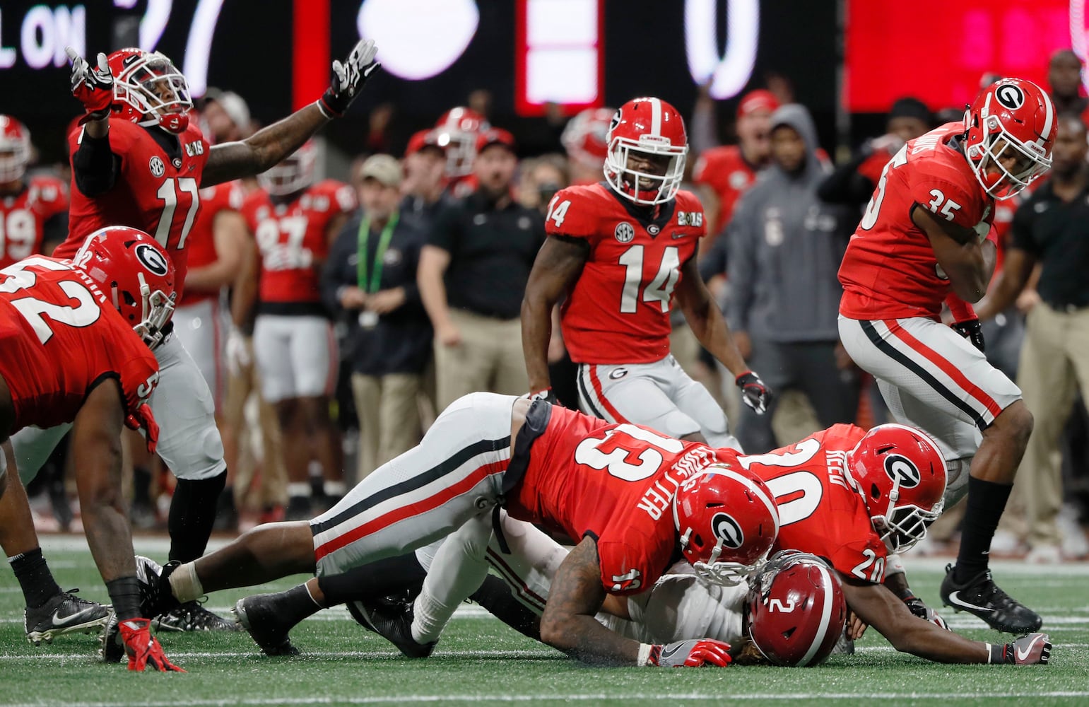 Photos: Bulldogs battle Alabama for national title