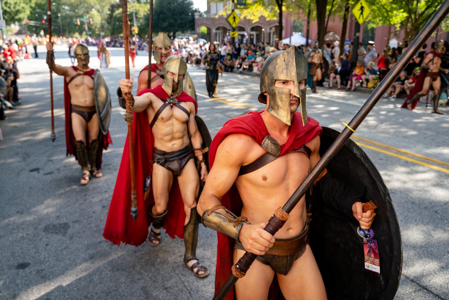 Thousands lined up along Peachtree Street Saturday morning for the annual Dragon Con parade.