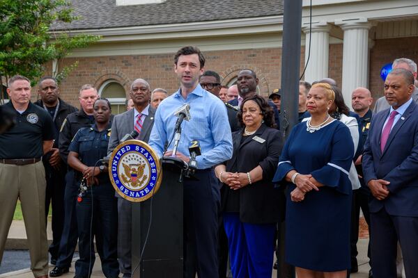 Georgia U.S. Sen. Jon Ossoff is one of the sponsors of legislation that would provide federal help to police, firefighters and teachers buy their first homes. Ossoff announced this past week that a bipartisan group of 25 senators are now backing the bill. (Jamie Spaar for The Atlanta Journal Constitution)