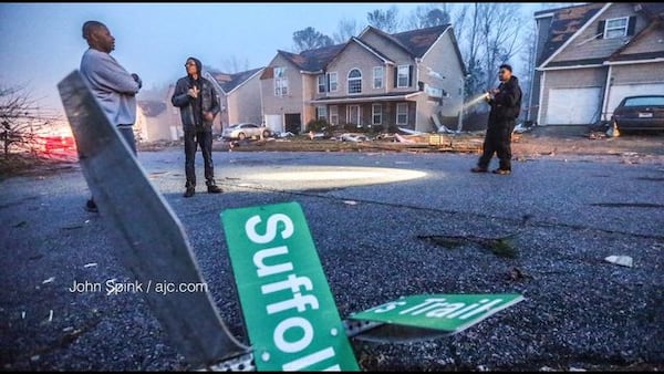 Storm destruction on Jumpers Trail starting to sink in with residents assessing the damage. 