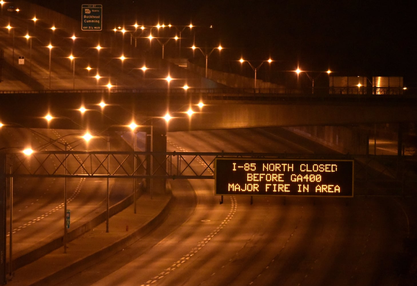 I-85 bridge collapse and fire