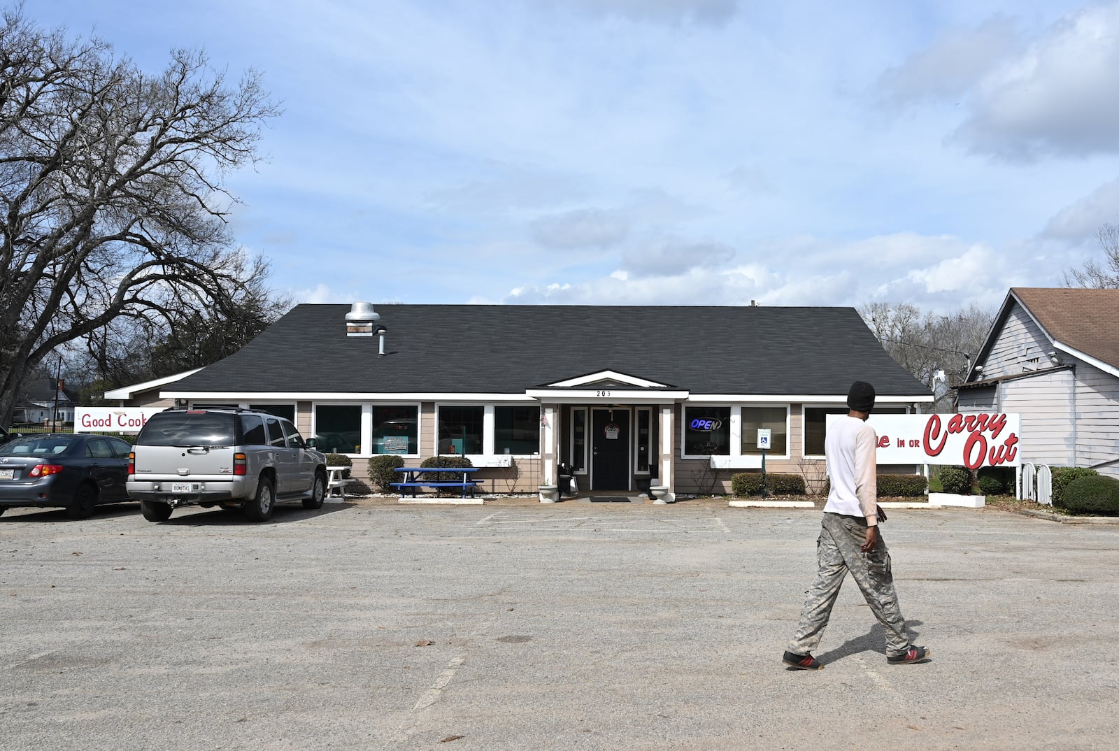 Exterior of Bonita’s Carry-Out, Tuesday, Feb. 21, 2023, in Plains, GA. (Hyosub Shin / Hyosub.Shin@ajc.com)