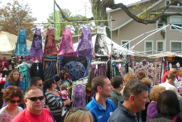 Downtown Yellow Springs is receiving some last-minute upgrades meant to be in place before the busy summer tourist season. Crowds shown here in the 2016 Yellow Springs Street Fair and Music & Beer Festival filled downtown Yellow Springs. CONTRIBUTED