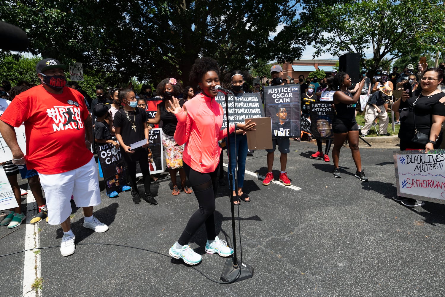 PHOTOS: Protesters gather at Gwinnett Place Mall