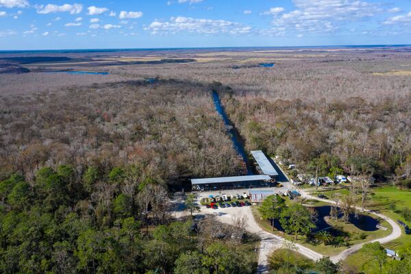 Highland Park Fish Camp sits at the edge of the Lake Woodruff National Wildlife Refuge and provides access to many rivers, lakes, and springs near Deland, Florida.
Courtesy of Highland Park Fish Camp