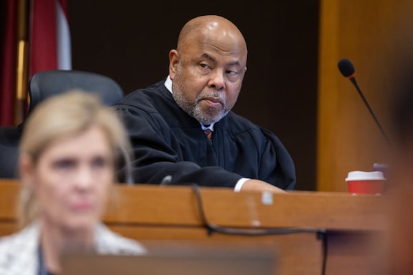 Judge Ural Glanville is seen during the ongoing YSL gang and racketeering trial at Fulton County Courthouse in Atlanta on Wednesday, January 3, 2024. (Arvin Temkar / arvin.temkar@ajc.com)