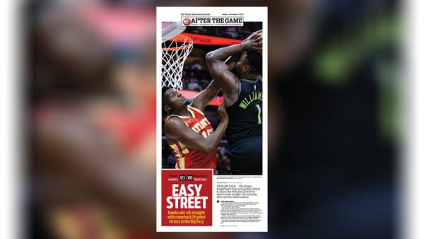 After the Game section on the Atlanta Hawks in The Atlanta Journal-Constitution ePaper, Sunday, Nov. 5, 2023.