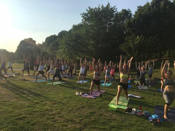 Enjoy a free Yoga in the Park class each month with Westside Yoga at Park Tavern. CONTRIBUTED BY PARK TAVERN