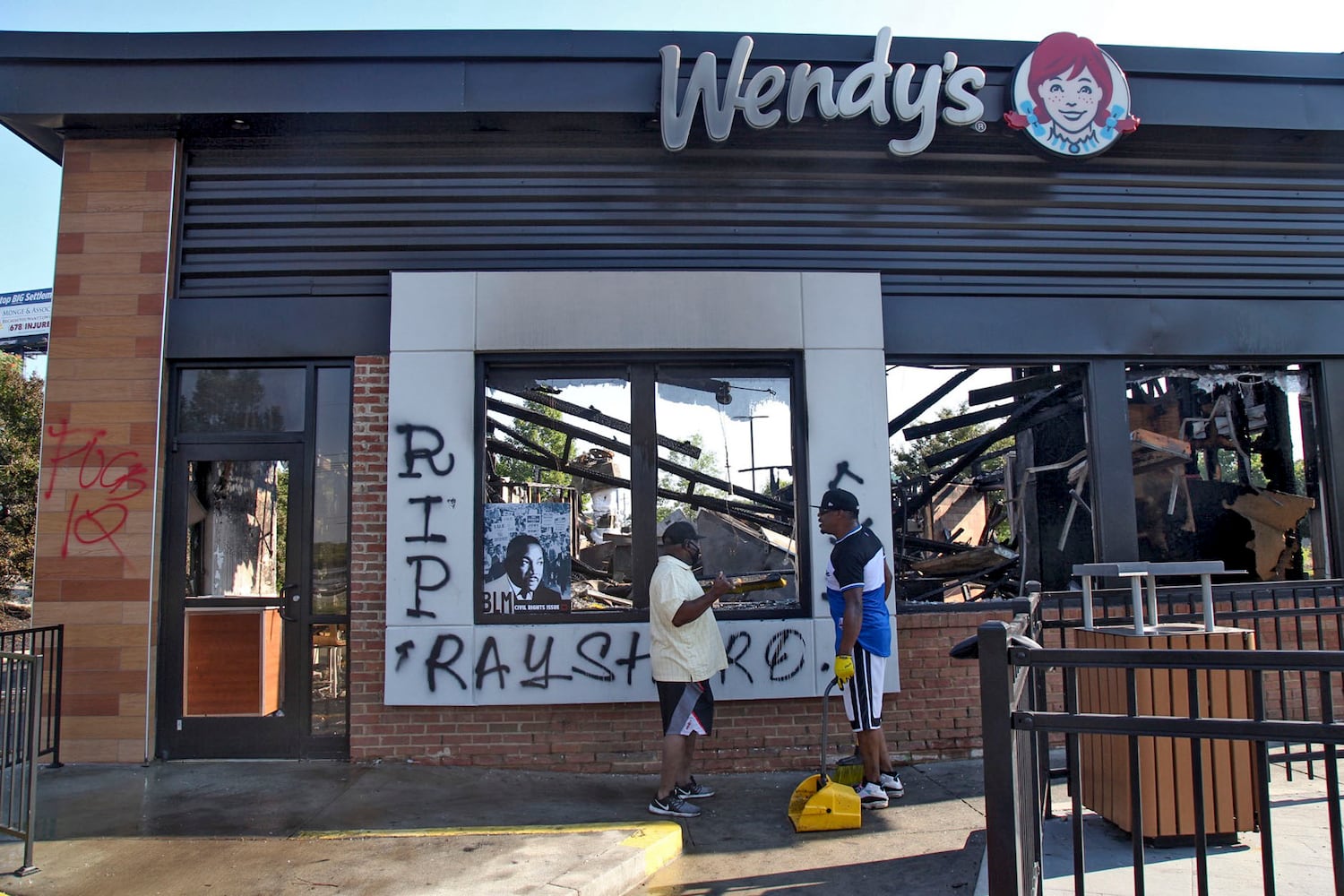 PHOTOS: Aftermath of Atlanta protest, fire at Wendy’s police shooting site