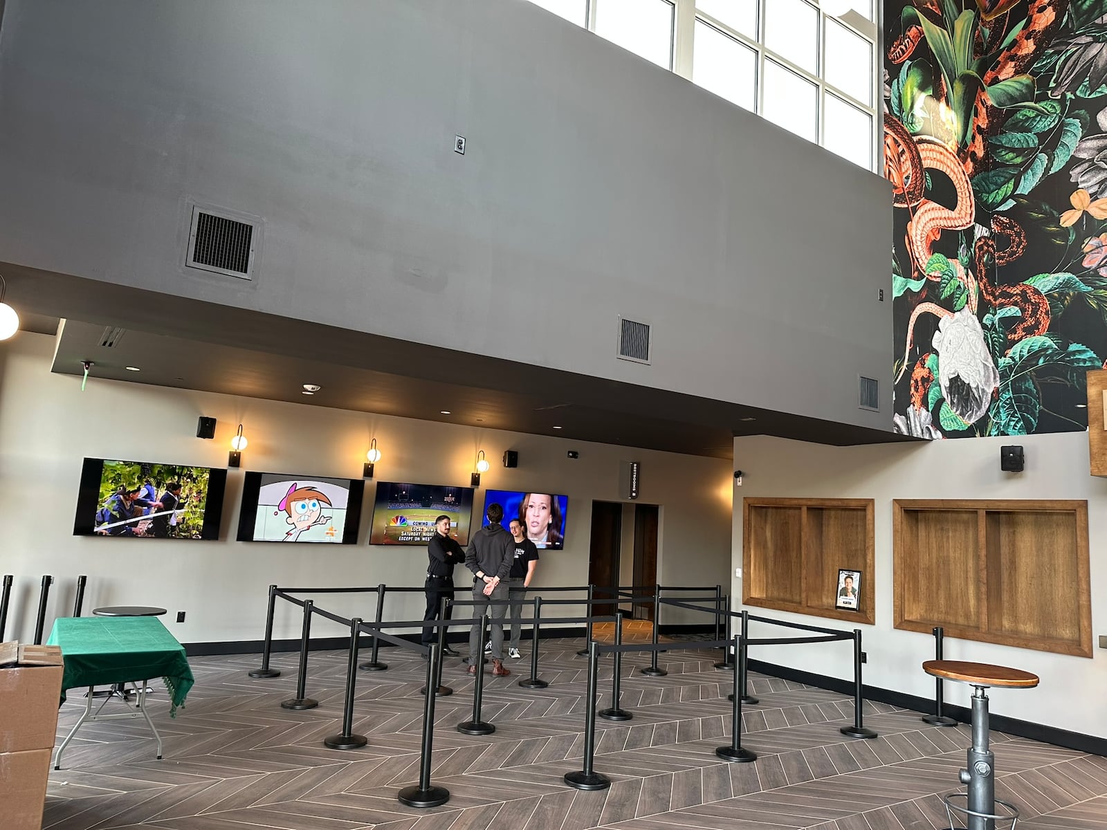 The atrium of Helium Comedy Club in Alpharetta, which opened in October 2024. Rodney Ho/AJC