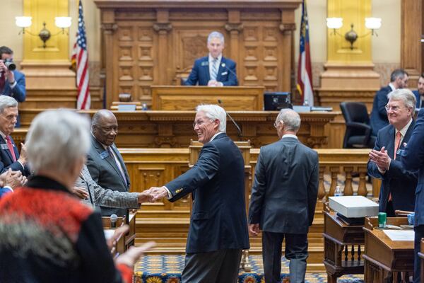 David Cook won election Monday as secretary of the state Senate on the first day of the Georgia General Assembly's legislative session. (Arvin Temkar / arvin.temkar@ajc.com)