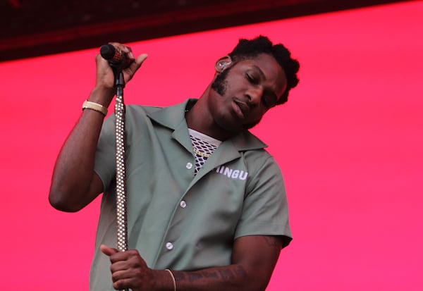 ATLANTA- September 15, 2019 -- Grammy Award winning R&B musician Leon Bridges performaning on the final day of Music Midtown Festival in Atlanta, Sunday, September 15, 2019. (Special to the AJC/Akili-Casundria Ramsess/Eye of Ramsess Media)