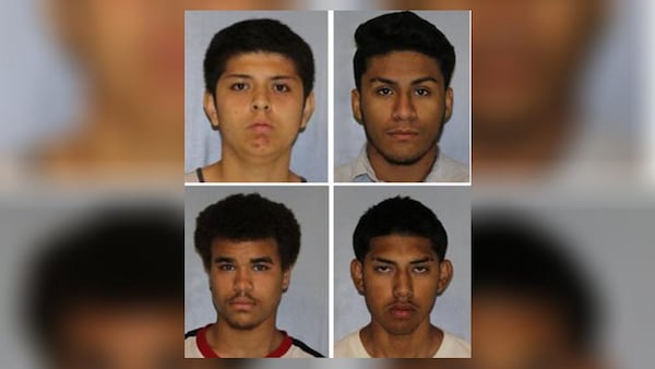 Brayan Omar Cruz (top left), Hector Garcia-Solis (top right), Eric Edgardo Velazquez (bottom right) and London Clements.