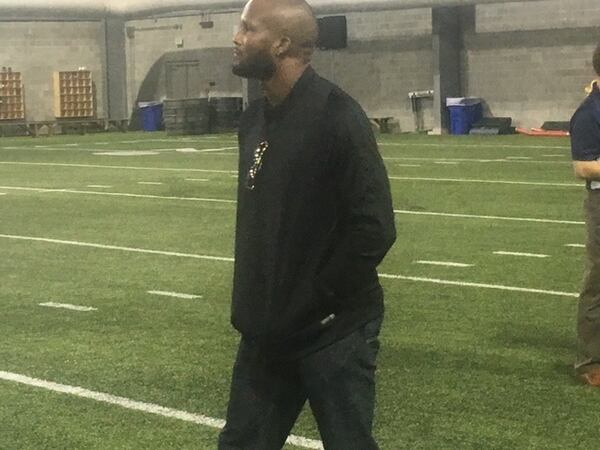 Champ Bailey at Georgia Tech's Pro Day supporting Chris Milton. (D. Orlando Ledbetter/dledbetter@ajc.com)