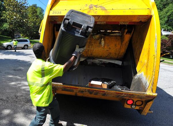 DeKalb County revised garbage collection days in observance of New Year’s Day. AJC file photo